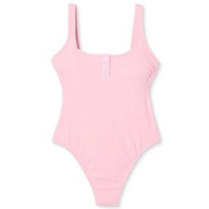 Pink Ribbed Women's Swimsuit